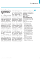 Public health business and the shared value of workforce health and wellbeing