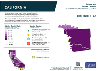 CA Congressional District 48 Stroke and Stroke Centers Map 118th Congress