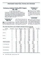 Proficiency Analytical Testing PAT Program May 1999