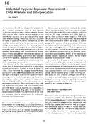 Industrial Hygiene Exposure Assessment  Data Analysis and Interpretation