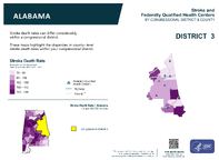 AL Congressional District 03 Stroke and Federally Qualified Health Centers Map 118th Congress