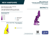 NH Congressional District 02 Stroke and Federally Qualified Health Centers Map 119th Congress