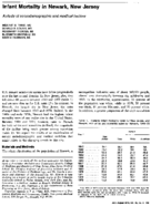 Infant mortality in Newark New Jersey A study of sociodemographic and medical factors