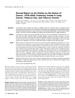 Annual Report to the Nation on the Status of Cancer 19752005 Featuring Trends in Lung Cancer Tobacco Use and Tobacco Control