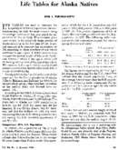 Life tables for Alaska natives