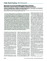 Wisconsins Environmental Public Health Tracking Network Information Systems Design for Childhood Cancer Surveillance