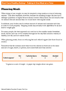Session 4 Healthy Eating  Taking it One Meal at a Time Handout