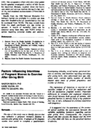 Factors influencing intentions of pregnant women to exercise after giving birth