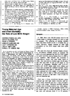 Young maternal age and infant mortality the role of low birth weight