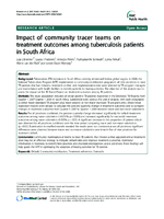 Impact of community tracer teams on treatment outcomes among tuberculosis patients in South Africa