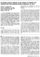 Comparing Mothers Reports On The Content Of Prenatal Care Received With Recommended National Guidelines For Care