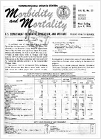 Morbidity and Mortality Weekly Report Vol 15 No 23 week ending June 11 1966
