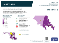 MD Congressional District 02 Stroke and Stroke Centers Map 118th Congress