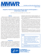 Idiopathic Pulmonary Fibrosis Mortality by Industry and Occupation  United States 20202022