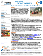 Agriculture Fatality Narrative Apple Orchard Worker Dies When Tractor Rolls Over