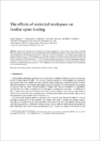The Effects Of Restricted Workspace On Lumbar Spine Loading