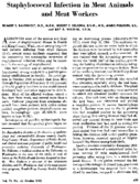 Staphylococcal infection in meat animals and meat workers