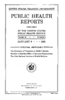 Public Health Reports  v 44 no 2  table of contents