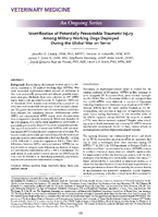 Identification of Potentially Preventable Traumatic Injury Among Military Working Dogs Deployed During the Global War on Terror