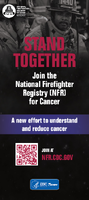 Stand Together Join the National Firefighter Registry NFR for Cancer palm card