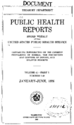 Public Health Reports  v 41 part1 numbers 1 to 26 from January to June 1926  index