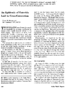 An epidemic of enteritis laid to crossconnection