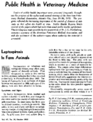 Public health in veterinary medicineBriefs