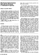 NikeFooted Health Workers deal with the problems of adolescent pregnancy