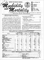 Morbidity and Mortality Weekly Report Vol 21 No 25 week ending June 24 1972