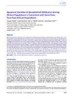 Apparent Variation in Neanderthal Admixture among African Populations is Consistent with Gene Flow from NonAfrican Populations