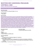 ROUTINE HIV SCREENING PROGRAM CENTRAL CARE