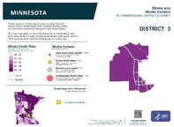 MN Congressional District 03 Stroke and Stroke Centers Map 118th Congress