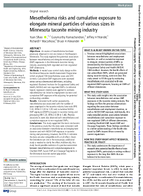 Mesothelioma Risks and Cumulative Exposure to Elongate Mineral Particles of Various Sizes in Minnesota Taconite Mining Industry