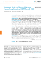 Systematic review of ozone effects on human lung function 2013 through 2020