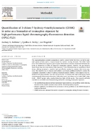 Quantification of 3Chloro7Hydroxy4Methylcoumarin CHMC in Urine as a Biomarker of Coumaphos Exposure by HighPerformance Liquid ChromatographyFluorescence Detection HPLCFLD