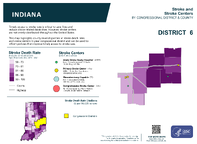 IN Congressional District 06 Stroke and Stroke Centers Map 118th Congress