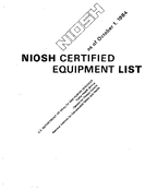 NIOSH Certified Equipment List as of October 1 1984