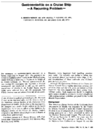 Gastroenteritis On A Cruise ShipA Recurring Problem