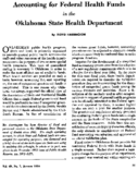 Accounting for Federal health funds in the Oklahoma State Health Department