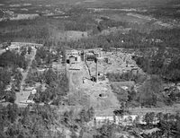 Aerial photograph facing north of the CDC Clifton Road Atlanta GA campus while under construction in 1959