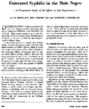 Untreated syphilis in the male Negro