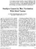 Smallpox control by mass vaccination with dried vaccine