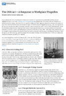 The OSH Acta response to workplace tragedies