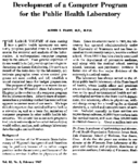 Development Of A Computer Program For The Public Health Laboratory