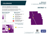 CO Congressional District 05 Stroke and Stroke Centers Map 118th Congress