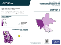 GA Congressional District 06 Stroke and Federally Qualified Health Centers Map 119th Congress