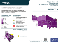 TX Congressional District 04 Stroke and Stroke Centers Map 119th Congress