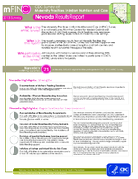mPINC 2013 Survey CDC Survey of Maternity Practices in Infant Nutrition and Care Nevada Results Report