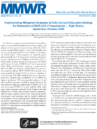 Implementing Mitigation Strategies in Early Care and Education Settings for Prevention of SARSCoV2 Transmission  Eight States SeptemberOctober 2020