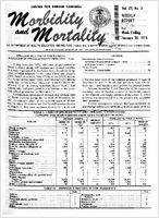 Morbidity and Mortality Weekly Report Vol 22 No 3 week ending January 20 1973